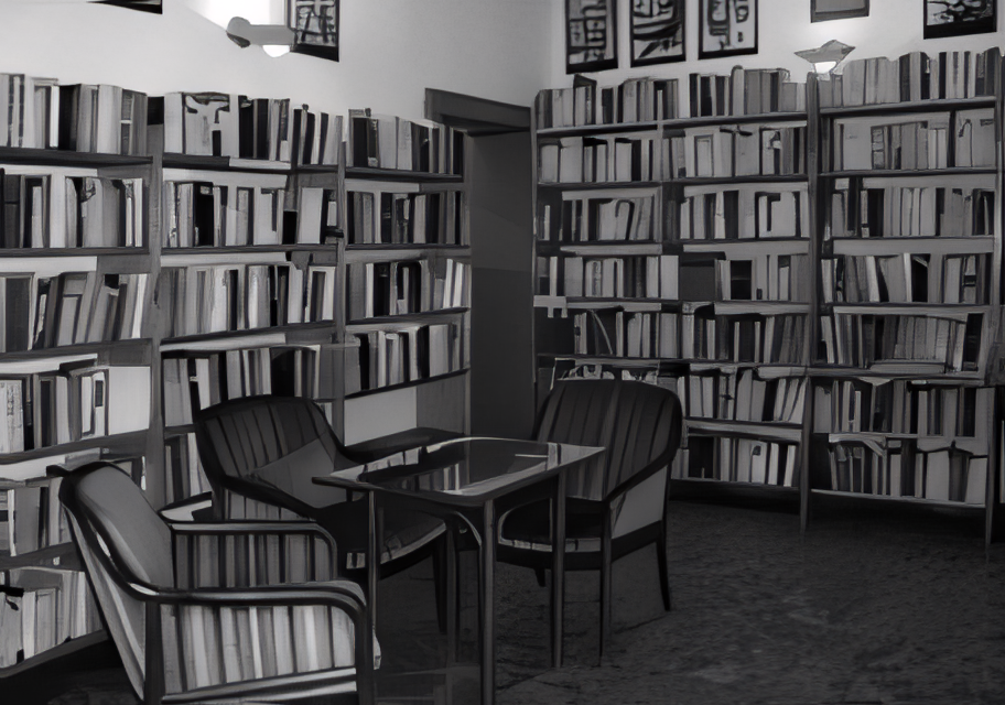 Innenansicht der Gedenkbibliothek